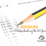 Scheduling: Homeschooling, the First Year